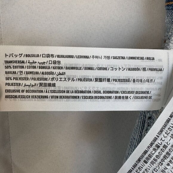 Abercrombie & Fitch Low Rise Baggy Light Blue Straight Leg Single Cuff Jeans - Picture 13 of 16